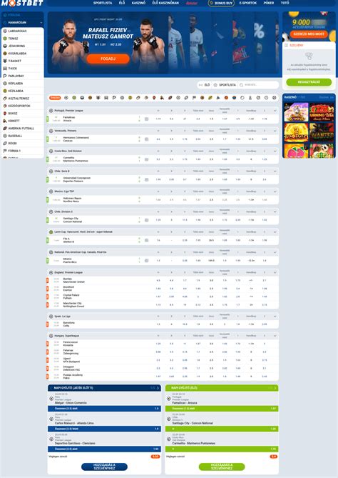 Mostbet Bookie: Legjobb szorzók és élő fogadási élmény online.